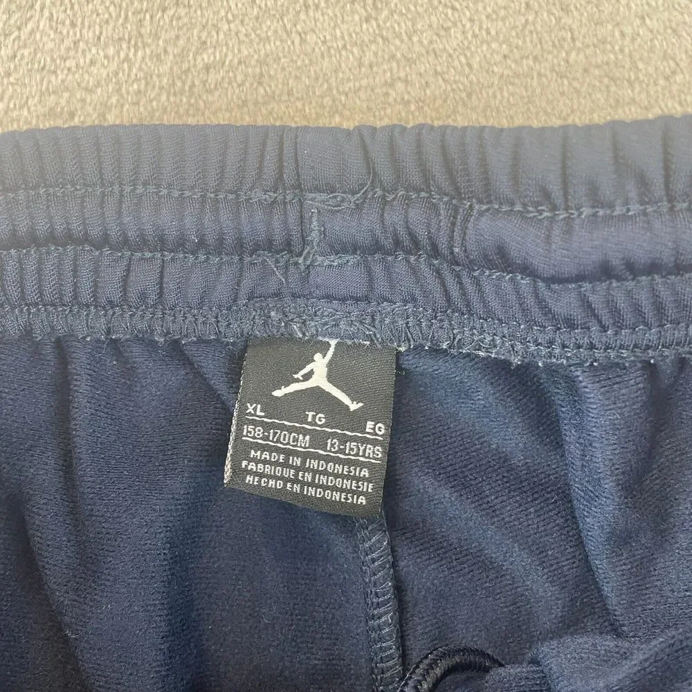 Nike Air Jordan Sweatpants Boys XL‎ (13-15) Navy Blue JumpMan Drawstring Active